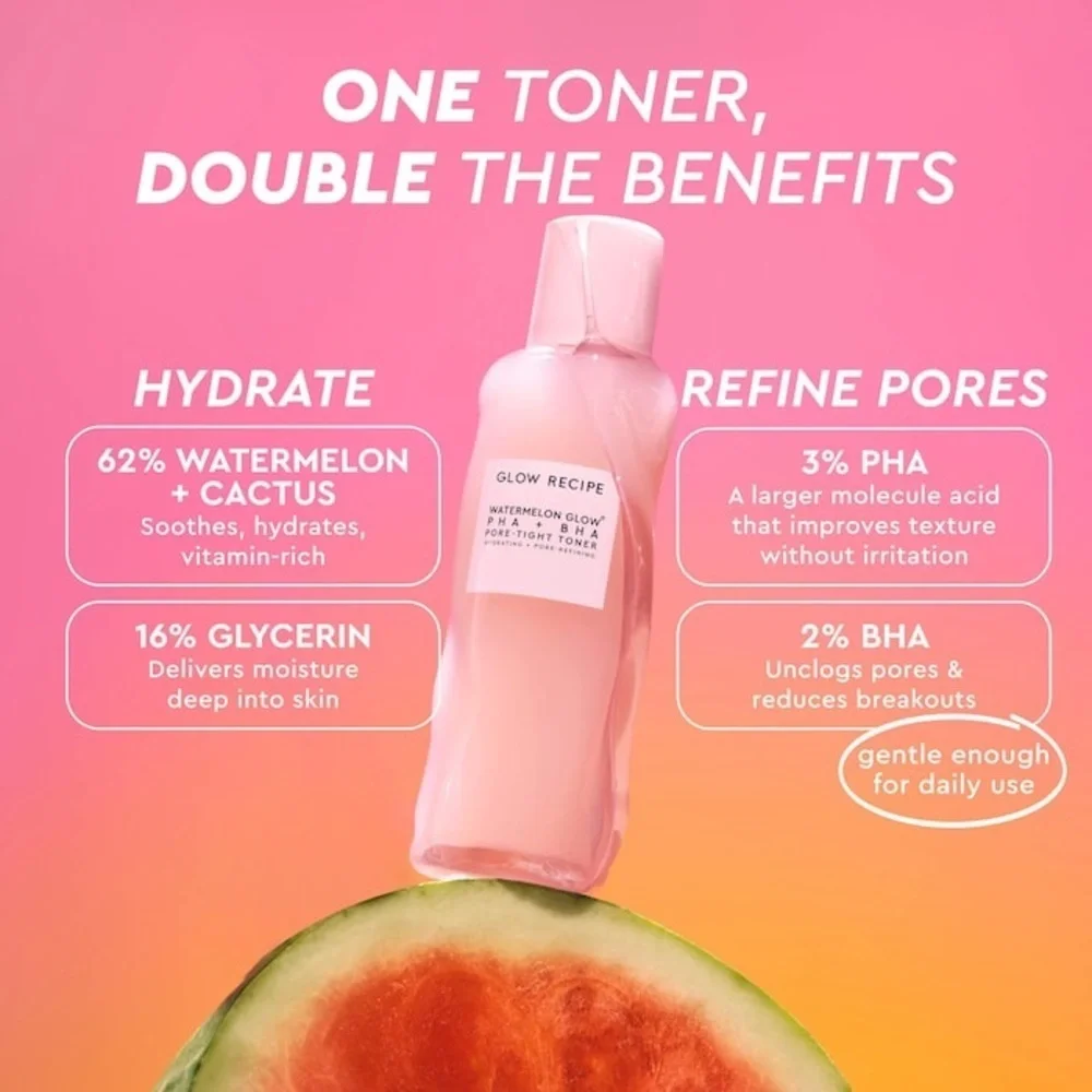 🎀 Glow Recipe Watermelon Glow PHA + BHA Pore-Tight Toner (150 mL / 5 fl oz) 🎀
